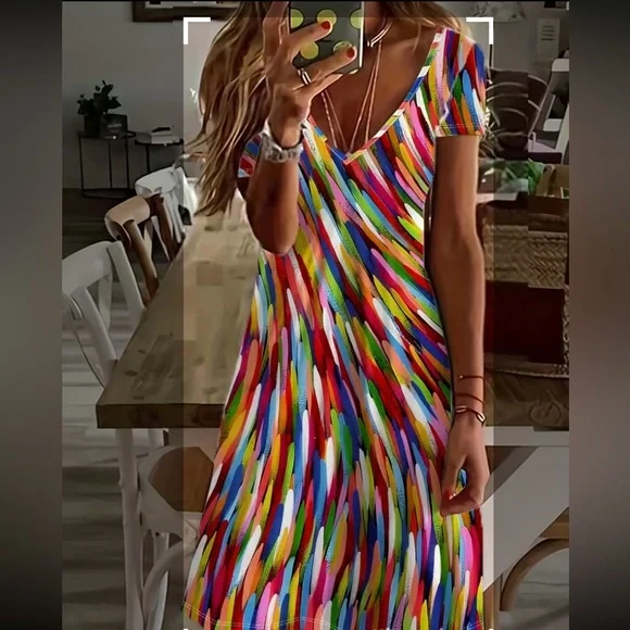 Multicolored Dress. Great for all occasions - Picture 1 of 6